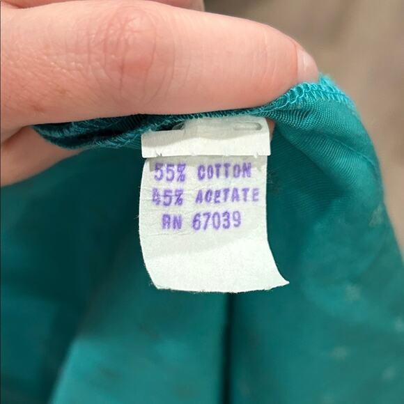 Talbots Women’s Vintage Teal Blue Maxi Victorian Fitted Waist Skirt Size 12 - Picture 5 of 11